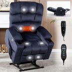 Fauteuil inclinable électrique à 180° avec massage et chauffage, deux porte-gobelets