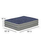 Matelas gonflable 18 pouces avec pompe électrique interne et étui de transport