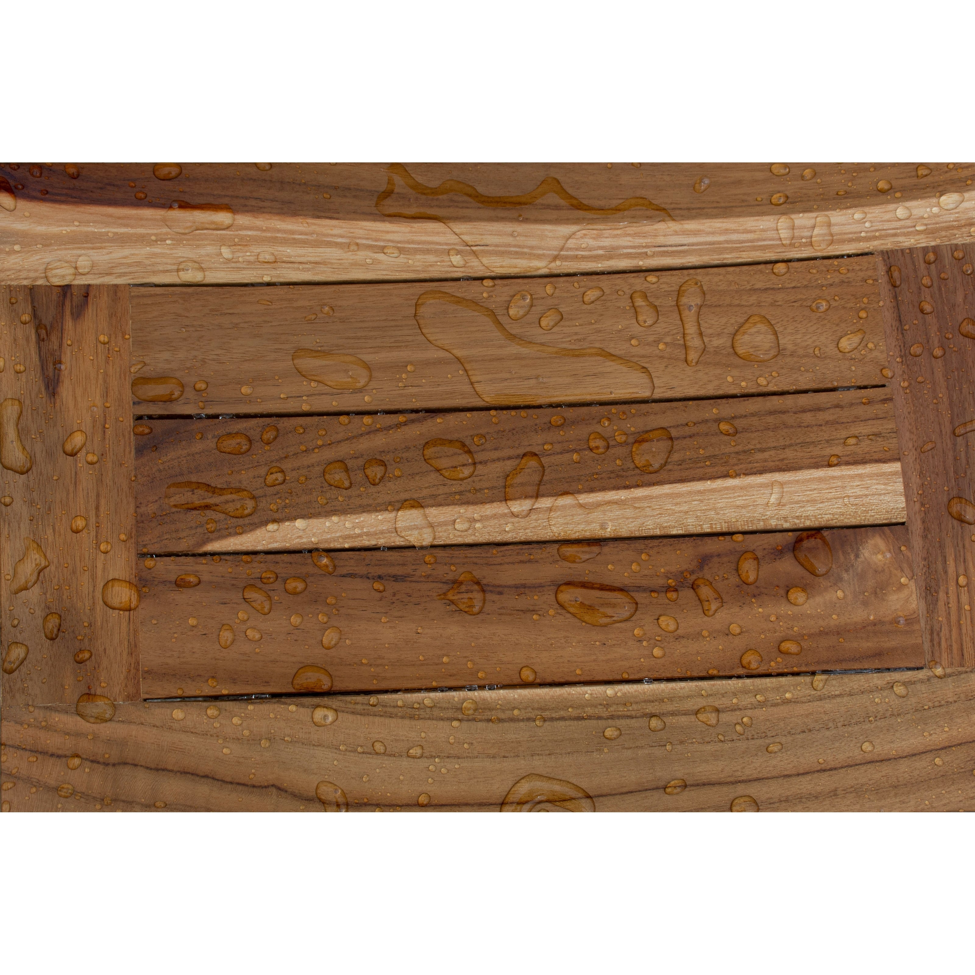 EcoDecors, Banc, Tabouret de douche, Siège de douche, Chaise de douche pour douche intérieure, Petit banc, Banc de douche en teck, Repose-pieds de douche