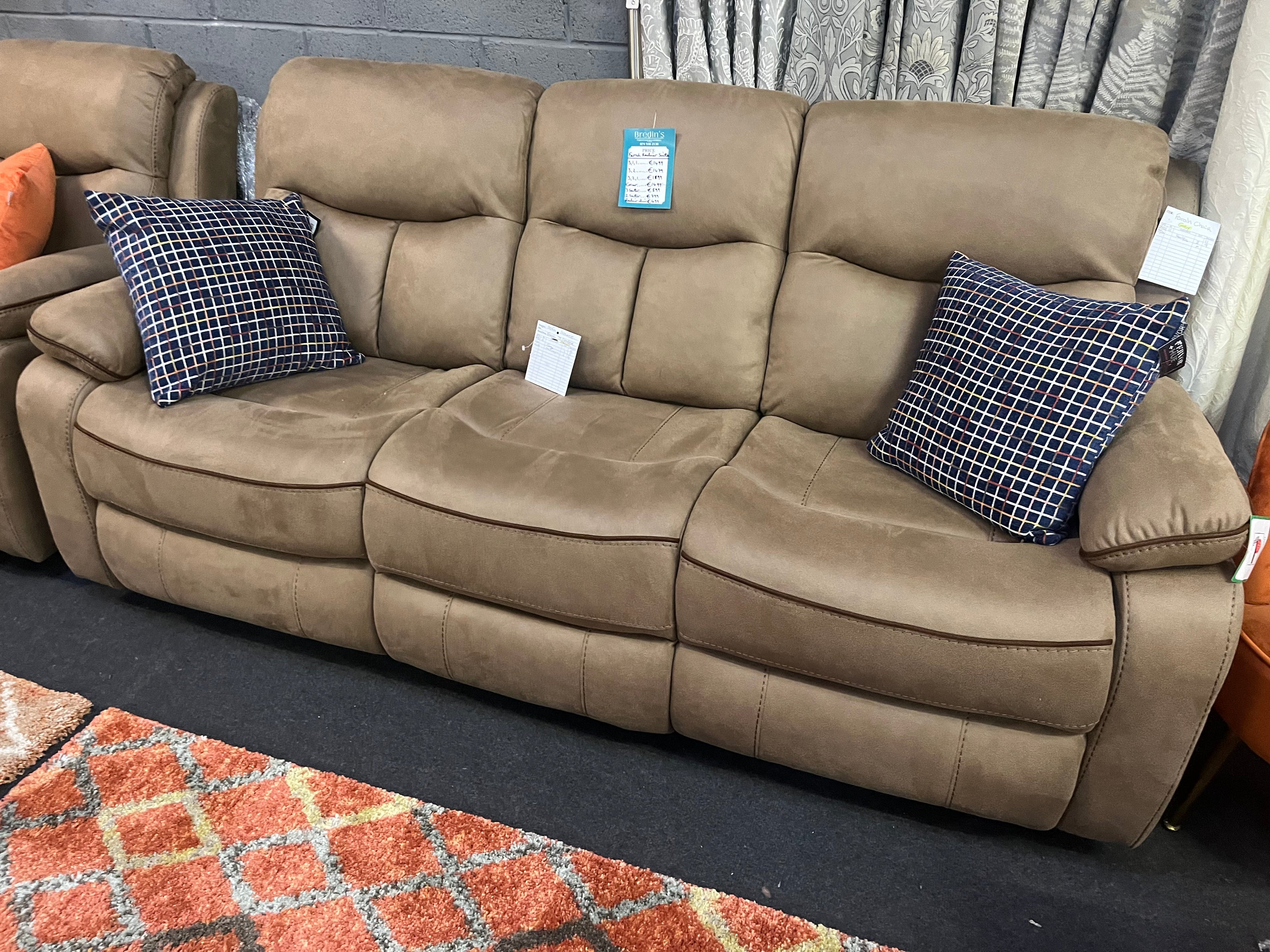 Ensemble de fauteuils inclinables en tissu lavable Farrah