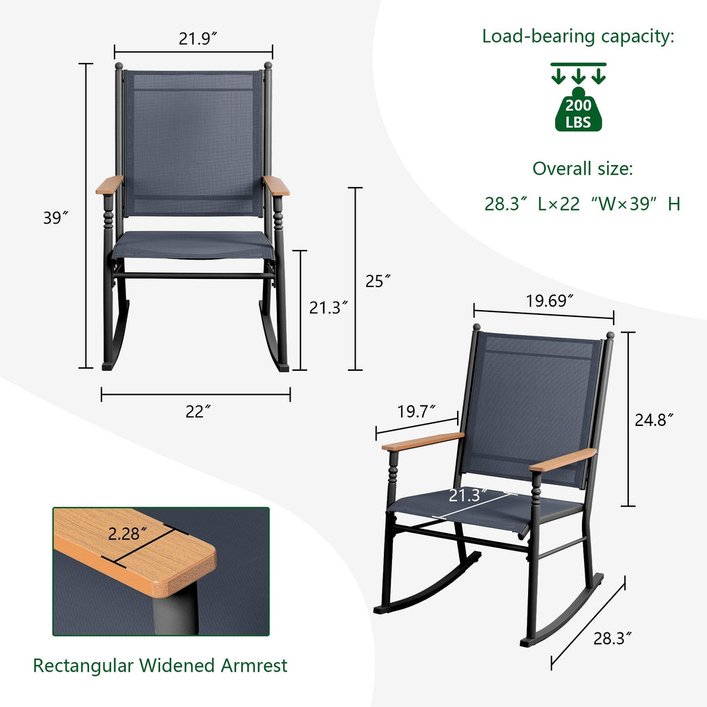 Chaises à bascule d'extérieur pour 2 personnes