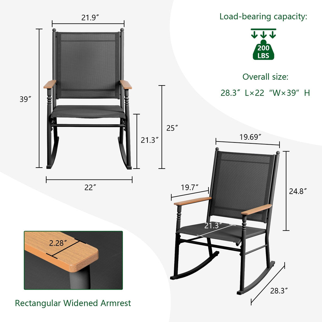 Chaises à bascule d'extérieur pour 2 personnes