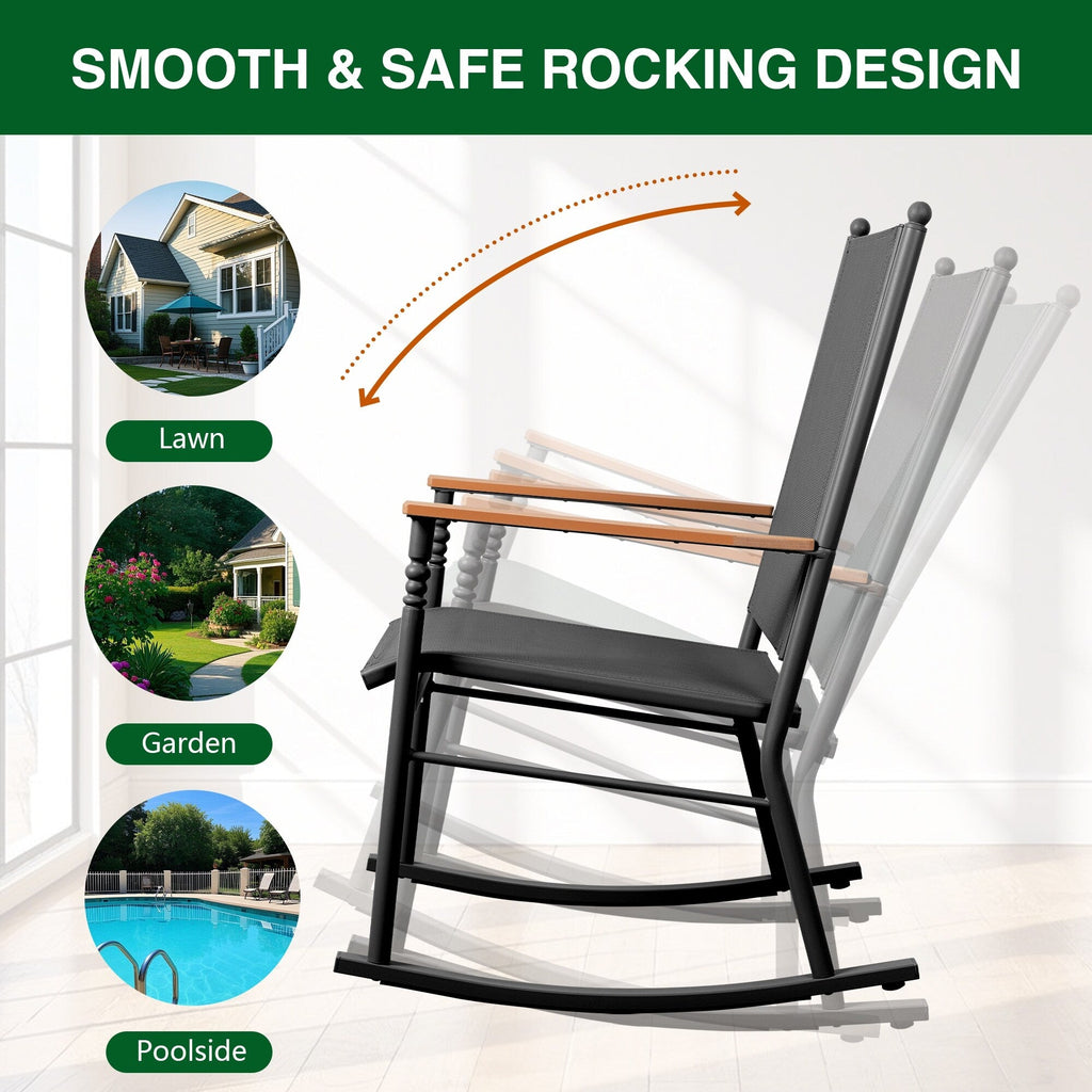 Chaises à bascule d'extérieur pour 2 personnes