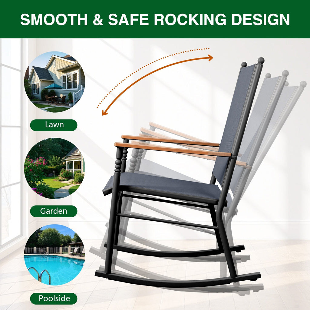 Chaises à bascule d'extérieur pour 2 personnes