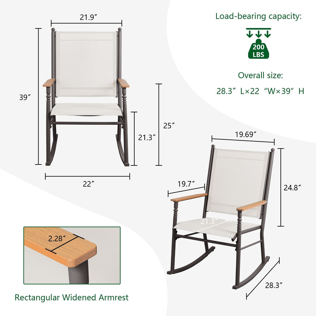 Chaises à bascule d'extérieur pour 2 personnes