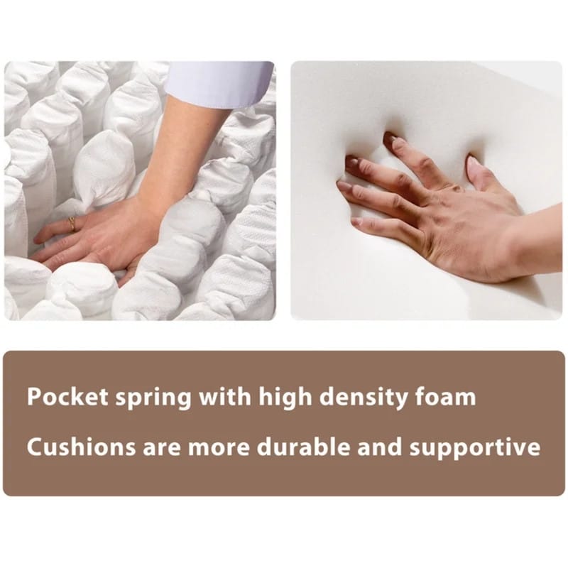 Ensemble de salon 2 pièces, ensemble de chaises longues rembourrées et capitonnées avec 2 coussins décoratifs, gris chaud