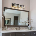 Applique murale de salle de bain 2/3/4/5 lumières avec abat-jour en cristal