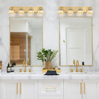 Applique murale de salle de bain 2/3/4/5 lumières avec abat-jour en cristal