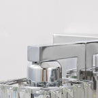 Applique murale de salle de bain 2/3/4/5 lumières avec abat-jour en cristal