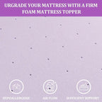 Surmatelas en mousse à mémoire de forme King Firm de 2 pouces, ventilé, rafraîchissant, infusé de gel haute densité