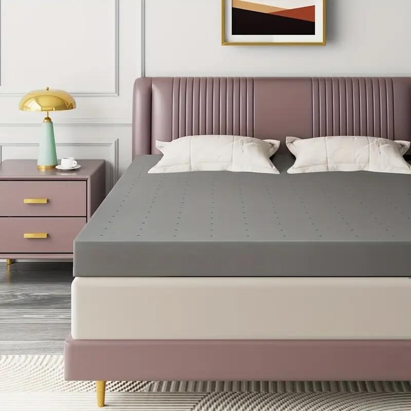 Surmatelas en mousse extra ferme de 5 cm pour lit double, support dorsal haute densité CertiPUR