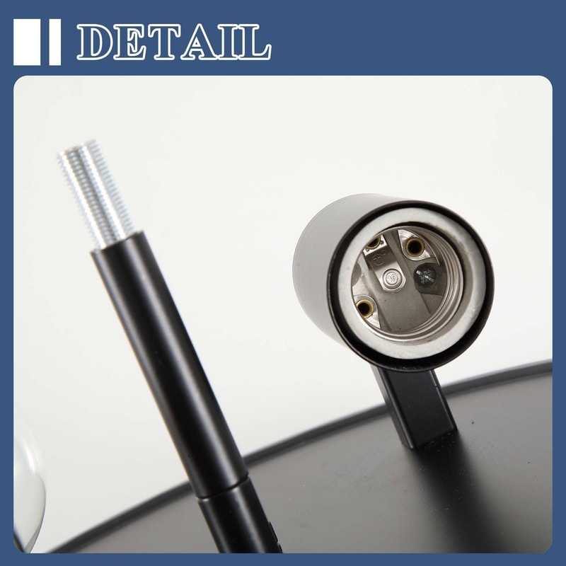 Plafonnier encastré noir à 2 lampes de style ferme - Lot de 2