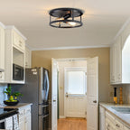 Plafonnier encastré à 2 lampes de style ferme - Lot de 2