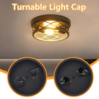 Plafonnier encastré à 2 lampes de style ferme - Lot de 2