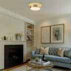 Plafonnier encastré à 2 lumières avec abat-jour en verre dépoli – 12 po L x 12 po l x 3,5 po H