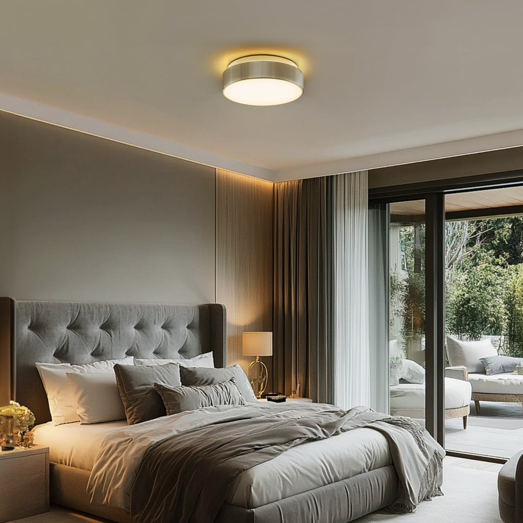 Plafonnier encastré à 2 lumières avec abat-jour en verre dépoli – 12 po L x 12 po l x 3,5 po H