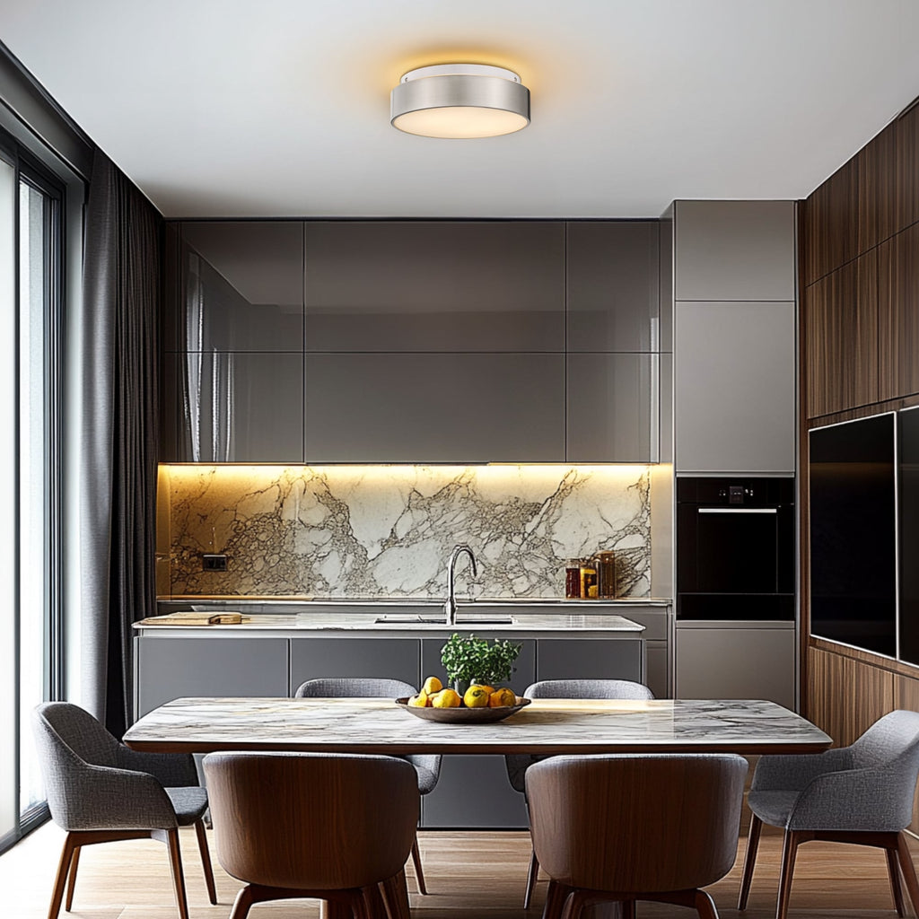 Plafonnier encastré à 2 lumières avec abat-jour en verre dépoli – 12 po L x 12 po l x 3,5 po H