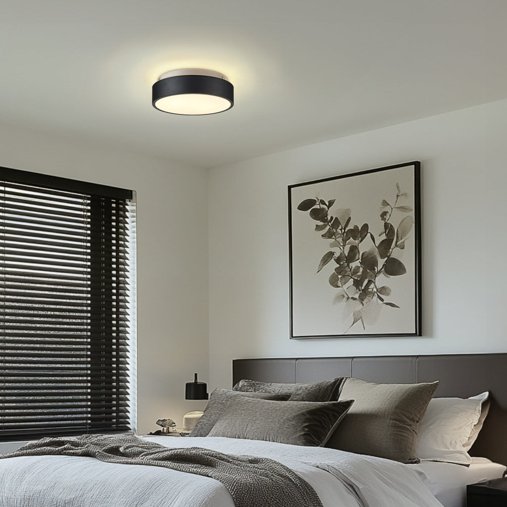 Plafonnier encastré à 2 lumières avec abat-jour en verre dépoli – 12 po L x 12 po l x 3,5 po H