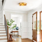 Plafonnier moderne à 2 lampes en forme de dôme, en verre transparent à bulles et à grains