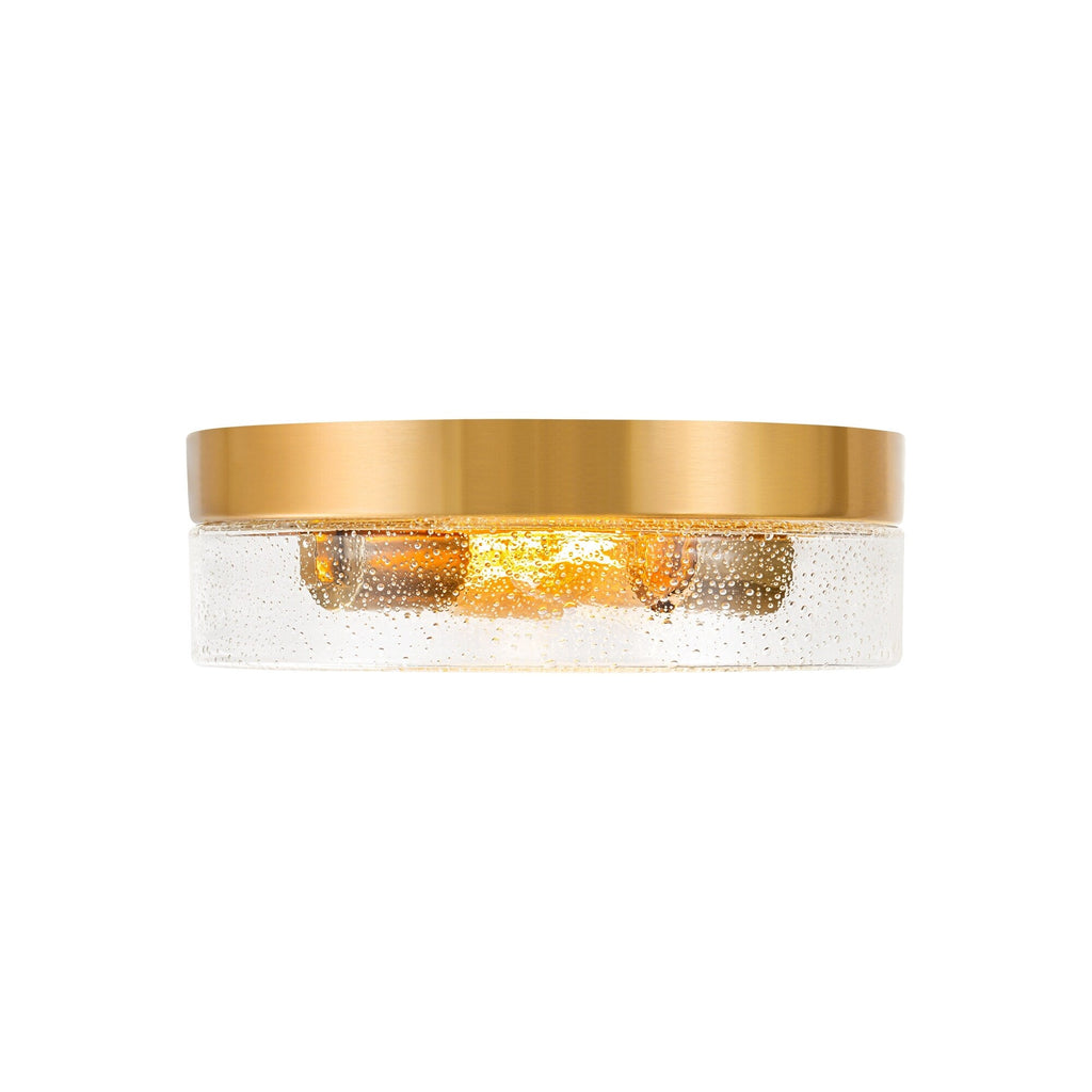 Plafonnier moderne à 2 lampes en forme de dôme, en verre transparent à bulles et à grains