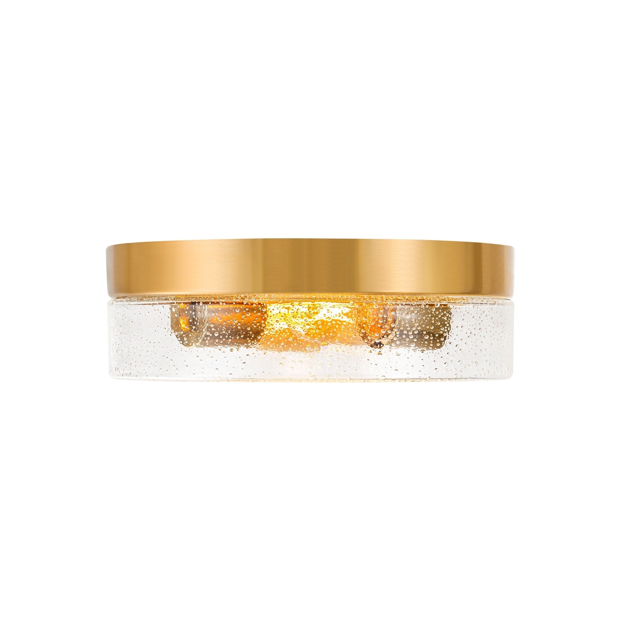 Plafonnier moderne à 2 lampes en forme de dôme, en verre transparent à bulles et à grains