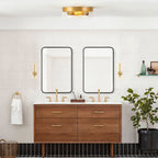 Plafonnier moderne à 2 lampes en forme de dôme, en verre transparent à bulles et à grains