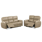 Ensemble de canapés électriques rembourrés 2 pièces avec ports de chargement USB