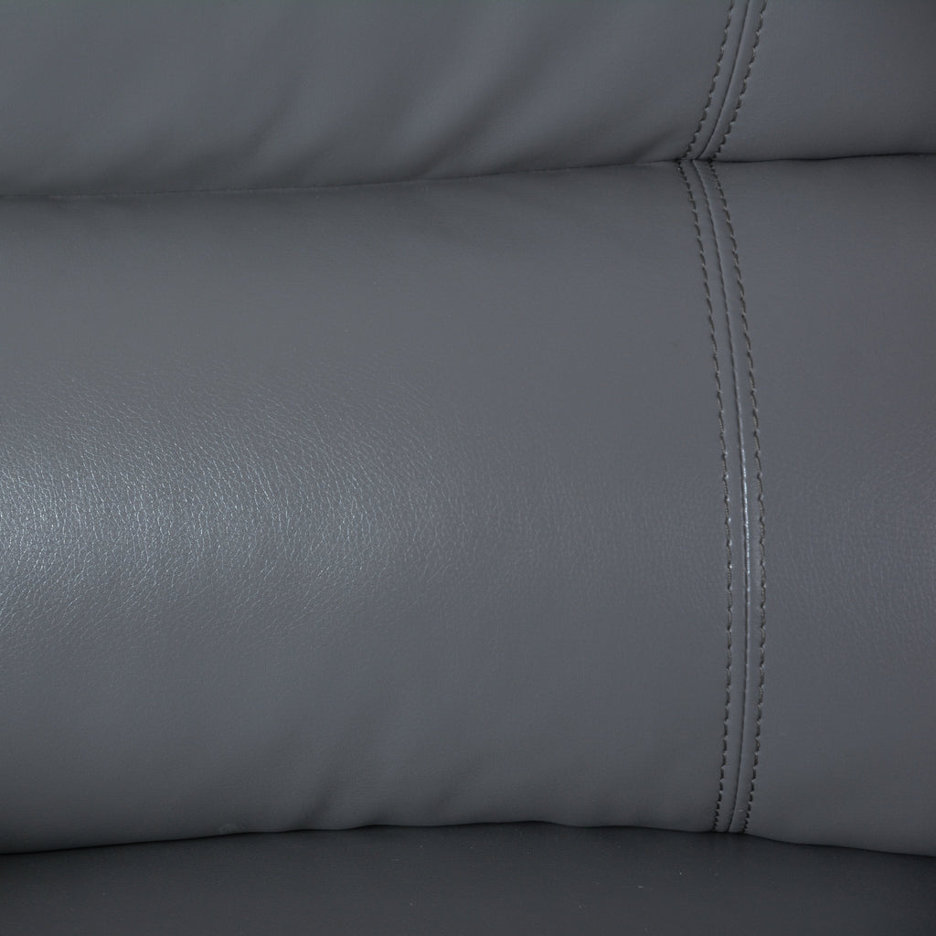 Ensemble de canapés de salon inclinables manuels classiques en similicuir, 2 pièces, avec console et porte-gobelets