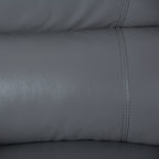 Ensemble de canapés de salon inclinables manuels classiques en similicuir, 2 pièces, avec console et porte-gobelets