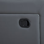 Ensemble de canapés de salon inclinables manuels classiques en similicuir, 2 pièces, avec console et porte-gobelets