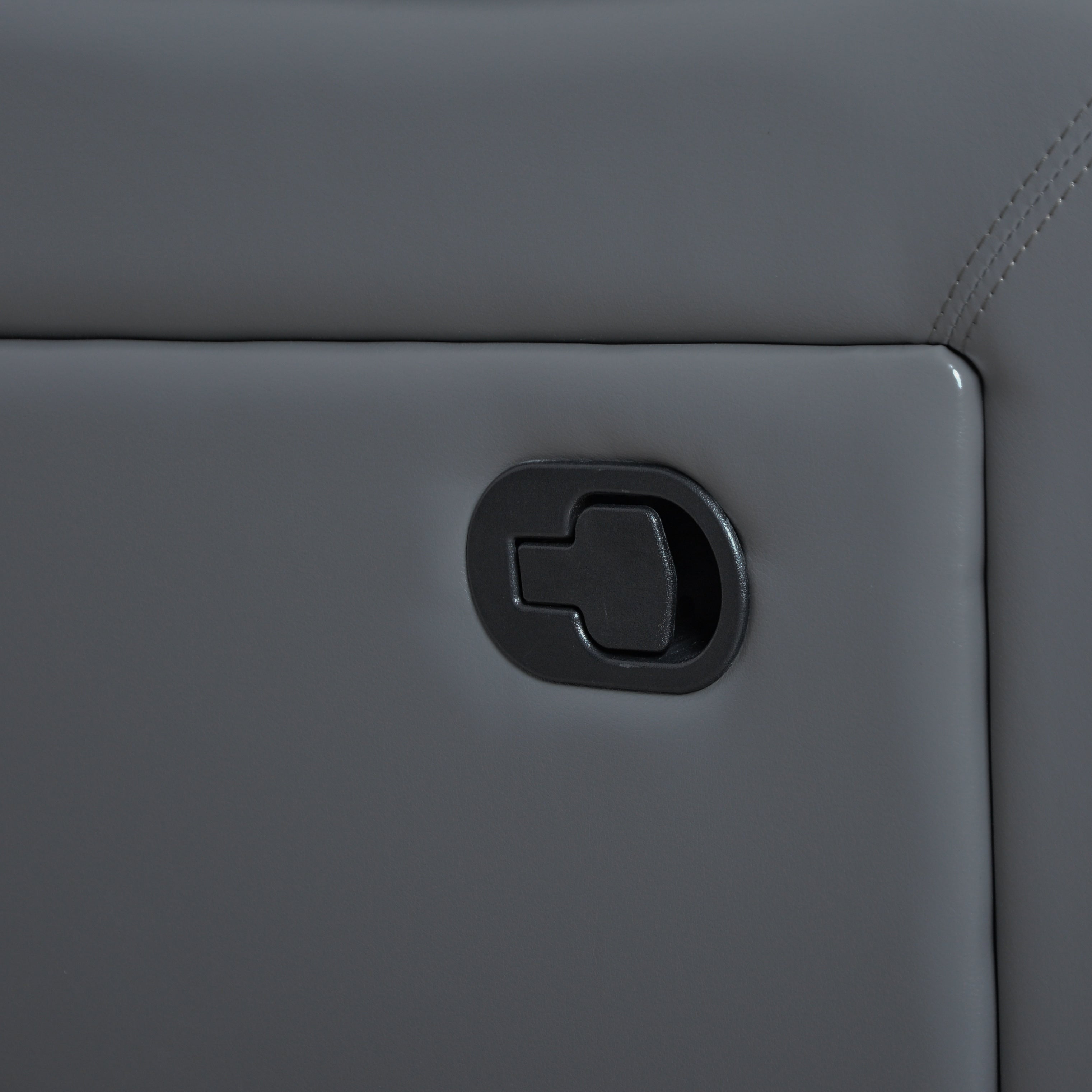 Ensemble de canapés de salon inclinables manuels classiques en similicuir, 2 pièces, avec console et porte-gobelets