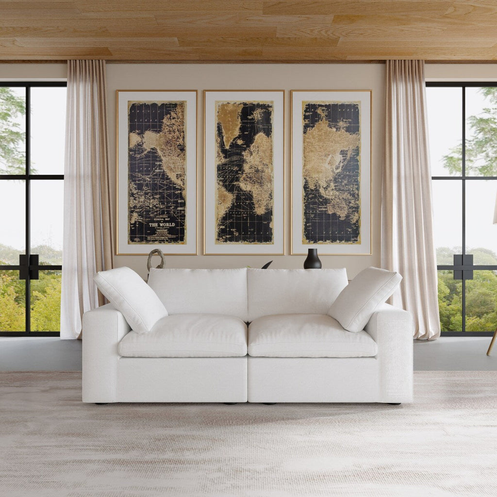 Canapé 2 places avec coussins pour le salon