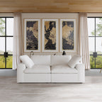 Canapé 2 places avec coussins pour le salon