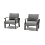 Canapés d'extérieur 2 places en aluminium avec coussins gris