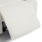 Ensemble de 2 fauteuils inclinables manuels en velours côtelé avec repose-pieds