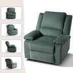 Ensemble de 2 fauteuils inclinables manuels en velours côtelé avec repose-pieds