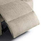 Ensemble de 2 fauteuils inclinables manuels en velours côtelé avec repose-pieds