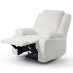 Ensemble de 2 fauteuils inclinables manuels en velours côtelé avec repose-pieds