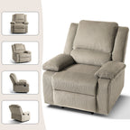 Ensemble de 2 fauteuils inclinables manuels en velours côtelé avec repose-pieds