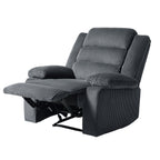 Lot de 2 fauteuils inclinables manuels modernes en velours côtelé, fauteuil d'appoint surdimensionné avec accoudoirs larges