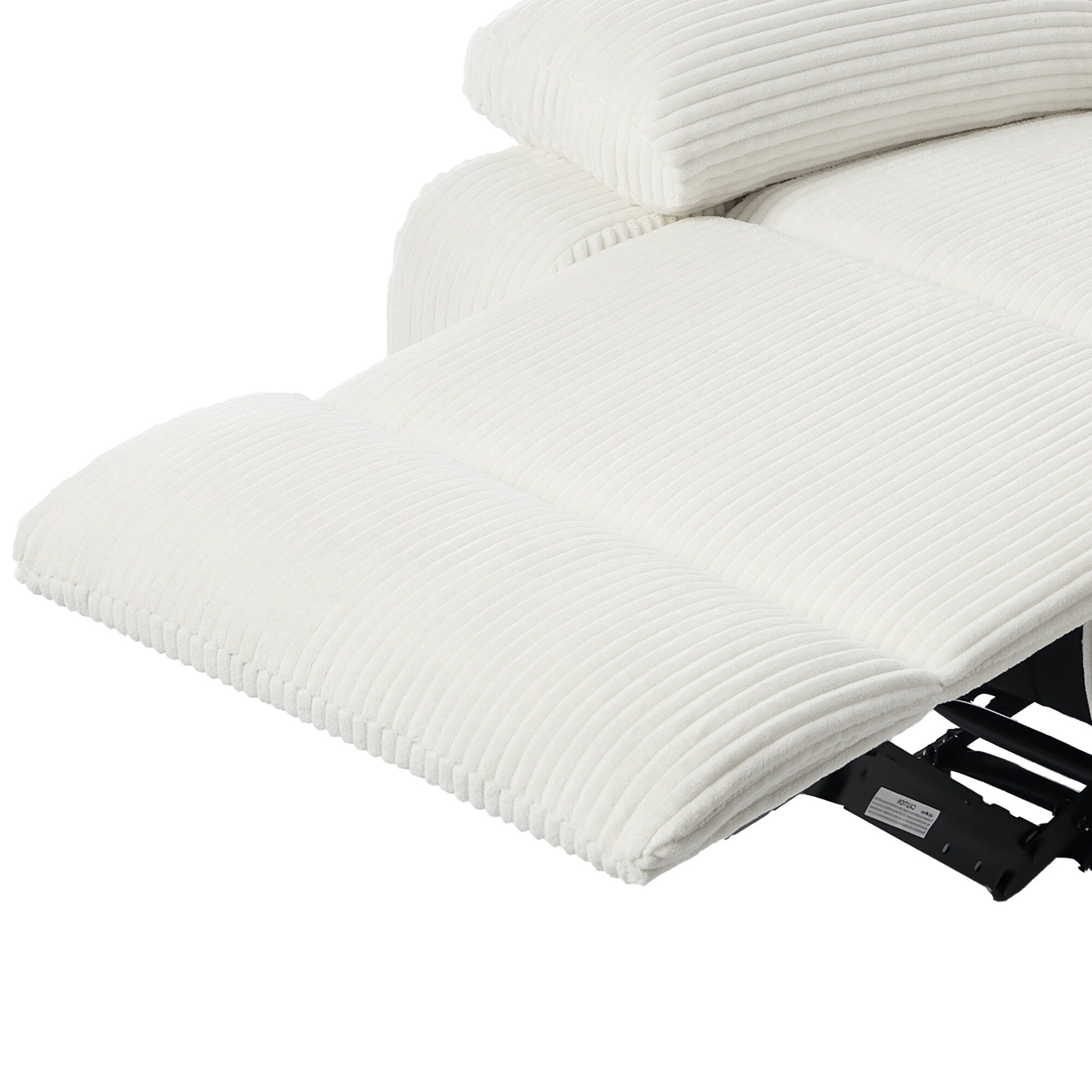 Lot de 2 fauteuils inclinables manuels modernes en velours côtelé, fauteuil d'appoint surdimensionné avec accoudoirs larges