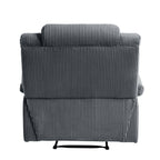 Lot de 2 fauteuils inclinables manuels modernes en velours côtelé, fauteuil d'appoint surdimensionné avec accoudoirs larges