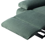 Lot de 2 fauteuils inclinables manuels modernes en velours côtelé, fauteuil d'appoint surdimensionné avec accoudoirs larges