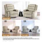 Lot de 2 fauteuils inclinables manuels modernes en velours côtelé, fauteuil d'appoint surdimensionné avec accoudoirs larges