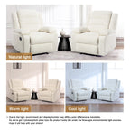 Lot de 2 fauteuils inclinables manuels modernes en velours côtelé, fauteuil d'appoint surdimensionné avec accoudoirs larges