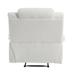 Lot de 2 fauteuils inclinables manuels modernes en velours côtelé, fauteuil d'appoint surdimensionné avec accoudoirs larges