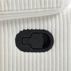 Lot de 2 fauteuils inclinables manuels modernes en velours côtelé, fauteuil d'appoint surdimensionné avec accoudoirs larges