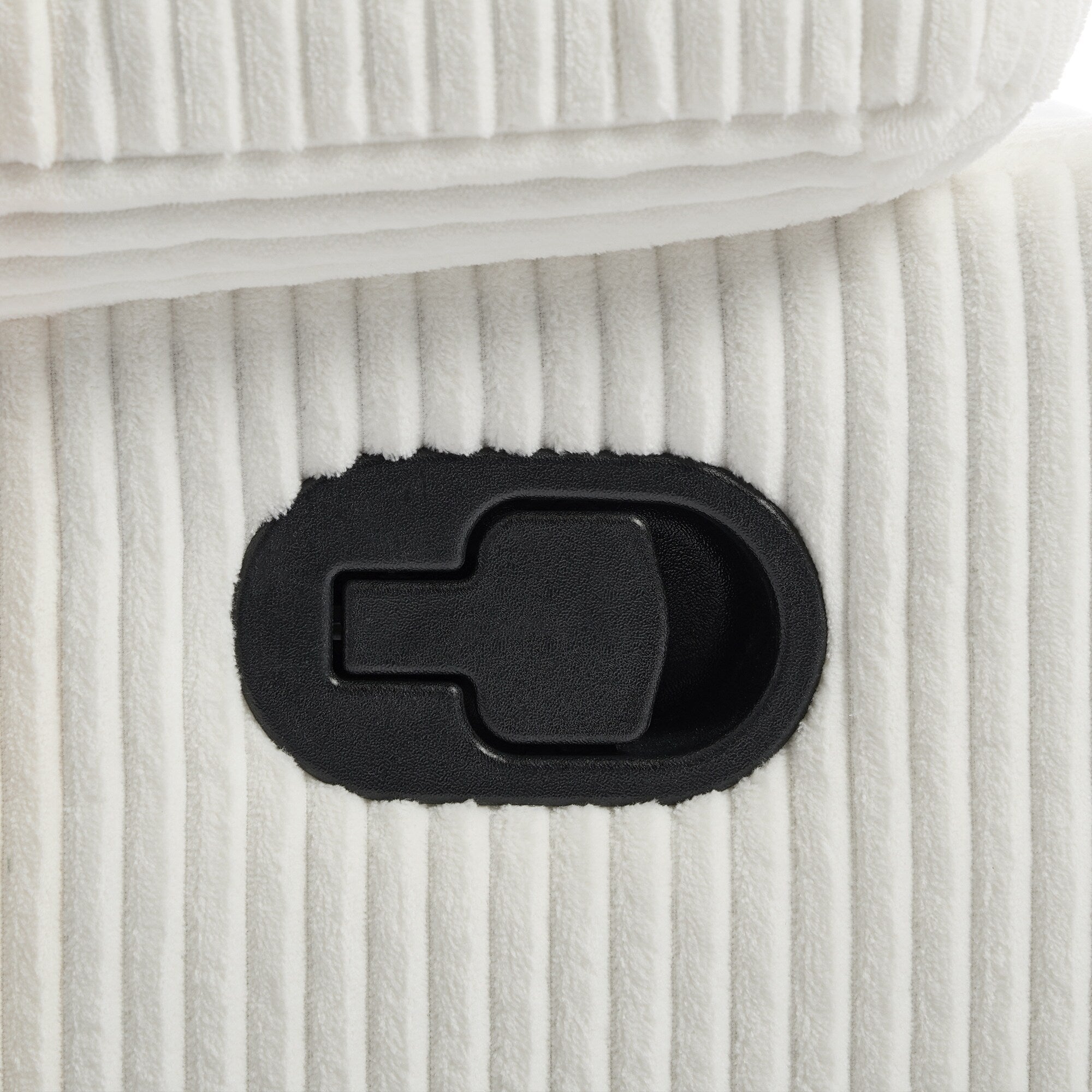 Lot de 2 fauteuils inclinables manuels modernes en velours côtelé, fauteuil d'appoint surdimensionné avec accoudoirs larges