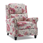 Ensemble de 2 fauteuils inclinables rembourrés avec tête de clou