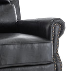 Ensemble de 2 fauteuils inclinables rembourrés avec tête de clou